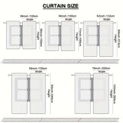 Geometric Sheer Tulle Curtains for Living Room, Sliding Doors - Modern Design