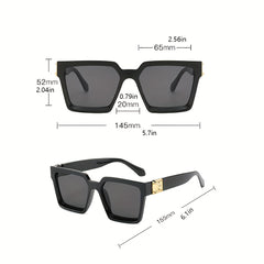 Large Square Sunglasses Mirror Lens UV400