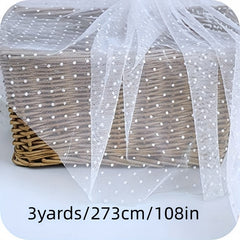 Stretchable Polka Dot Lace Tulle Fabric Mesh for DIY Dress