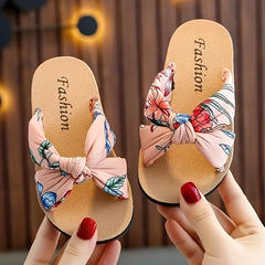 Boho Flower Print Girls Slippers Lightweight Non Slip