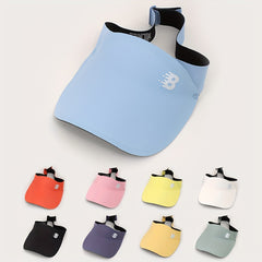 Ultra Light PU Leather Visor Hat Candy Waterproof Ponytail Sun Hat UV Protection