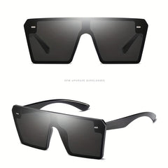 Vintage Square Flat Top Sunglasses UV Protection
