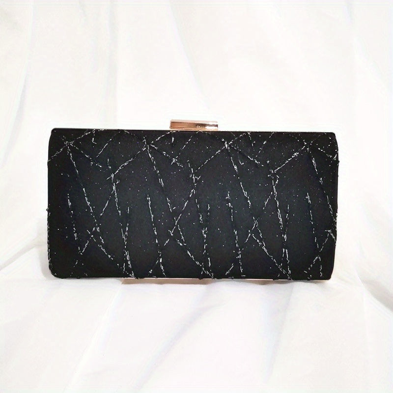 Stylish Clutch Wallet Evening Bag with Chain Strap