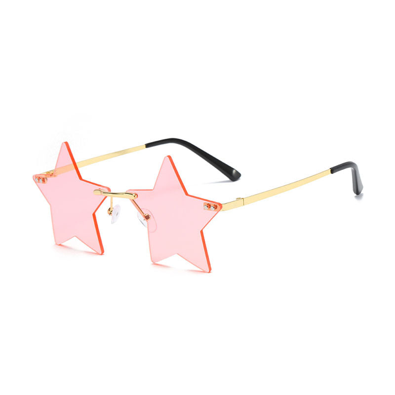 Rimless Pentagram Sunglasses Y2K Women's Eyewear Shades