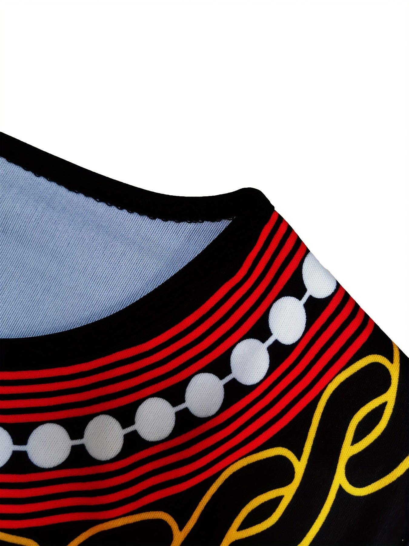  Casual Dress Women's Plus Stripe & Geometric Print Half Sleeve