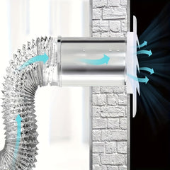 Outdoor Dual Door Dryer Vent Cover 10-16 cm UV Resistant Plastic