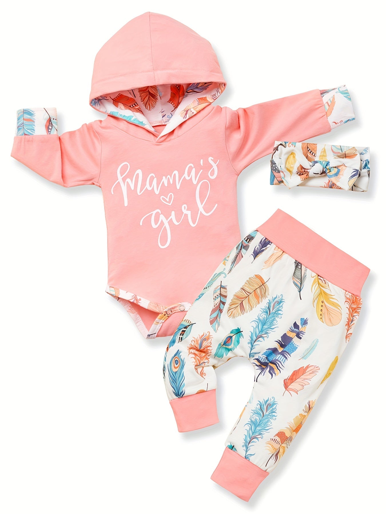 Baby Girls Tie Dye Hooded Bodysuit Sweatpants Set