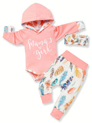 Baby Girls Tie Dye Hooded Bodysuit Sweatpants Set