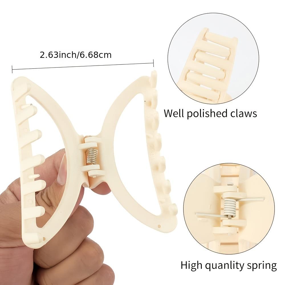 4pcs Neutral Claw Hair Clips Matte Hair Claw Clips For Thin Hair