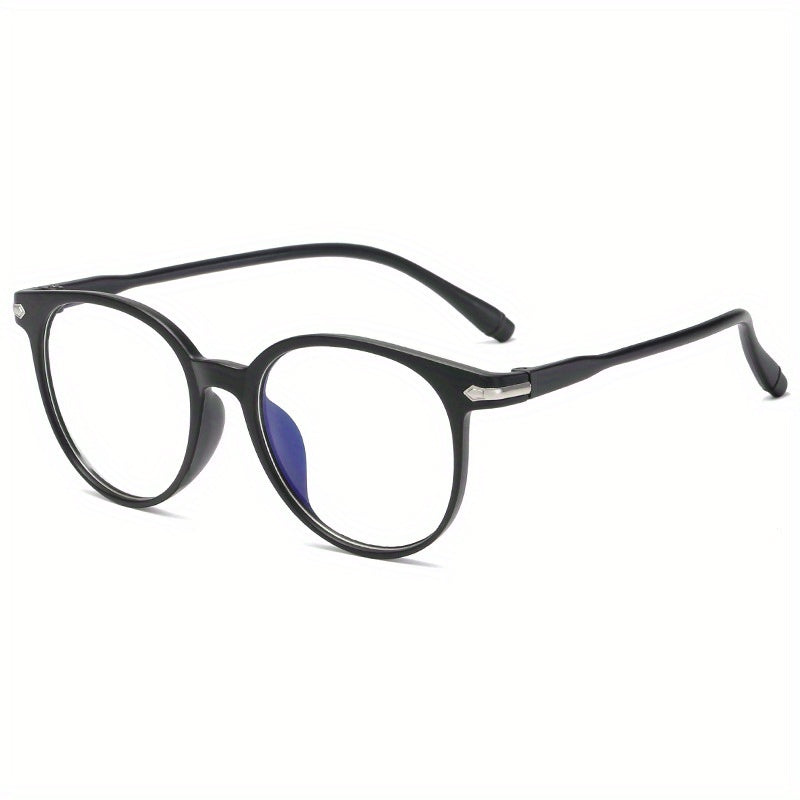 Light Blocking Glasses Jelly Round Frame Clear Lens Computer Glasses