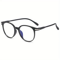 Light Blocking Glasses Jelly Round Frame Clear Lens Computer Glasses