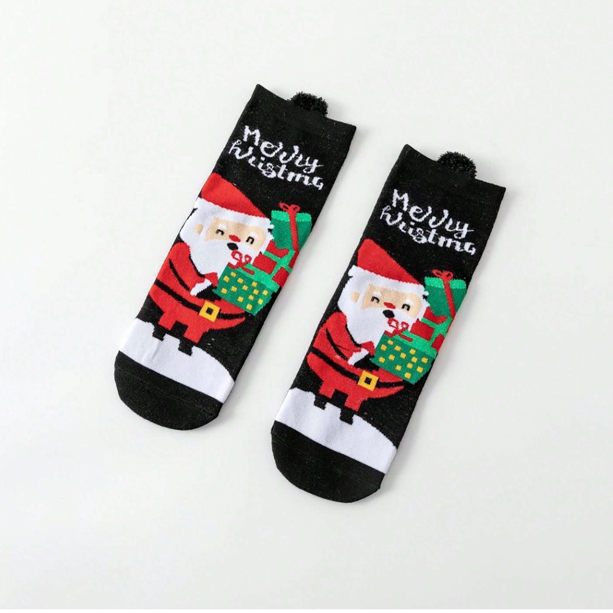 5 Pairs Christmas Print Socks for Women - Festive Holiday Designs