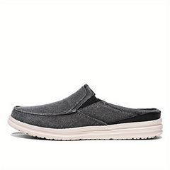 Men's Canvas Mule Shoes Lightweight Slip On Anti-Skid Sneakers
