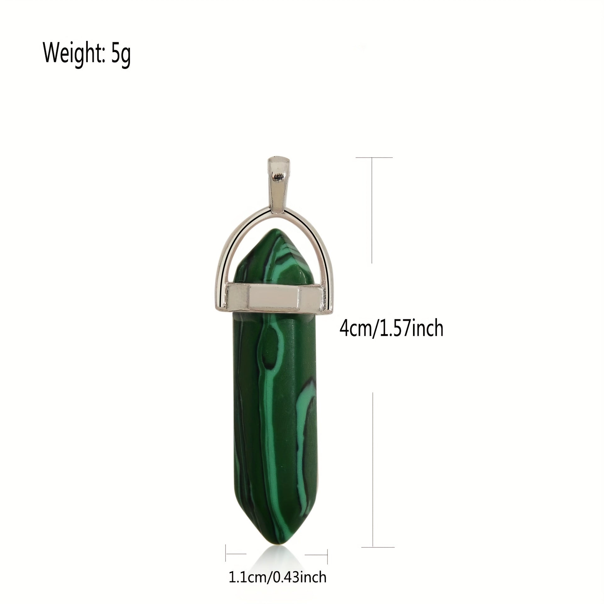 Colorful Pine Stone Hexagonal Column Pendant DIY Jewelry Accessories