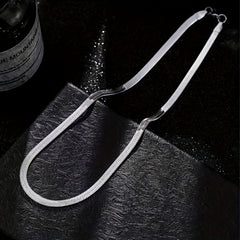 Titanium Steel Smooth Snake Necklace Hip Hop Chain Men's Accessories