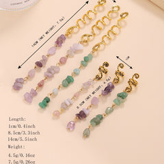 Amethyst Loc Beads Rings Crystal Braid Decor