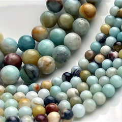 Amazonian Gemstone Loose Beads for Jewelry Making 6mm 8mm