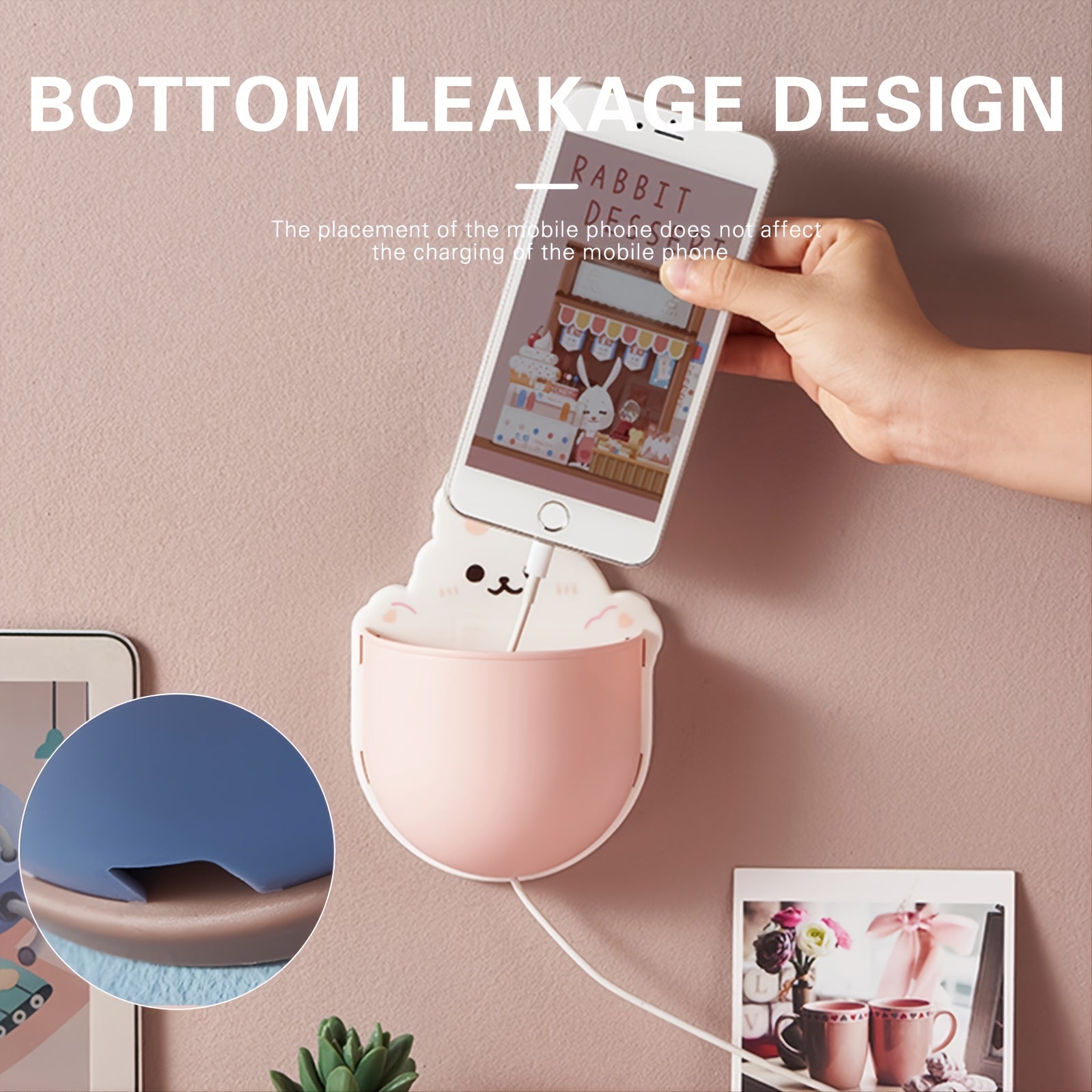 Desktop Wall Hanging Pen Phone Holder Racks 6 1x4 33 Inch Pp