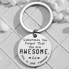 Stainless Steel Key Chain You're Awesome Gift