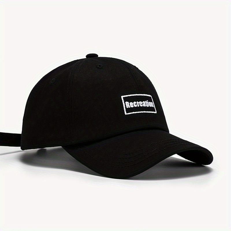 Embroidered Letter Retro Peaked Cap Soft Top Sun Hat