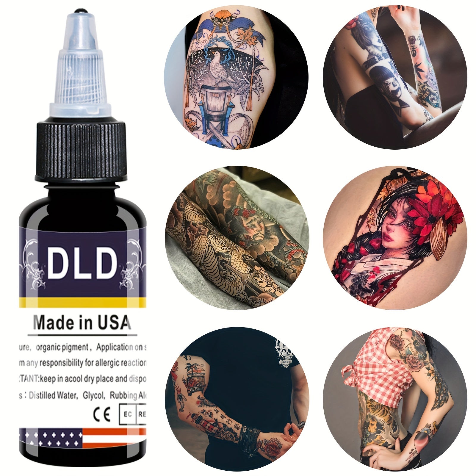 14pcs 14 Tattoo Ink Set Professional Pigment Long Lasting Painting Supplies