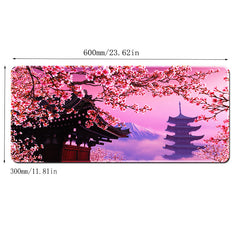 Japanese Style Natural Rubber Oversized Non Slip Mouse Pad for Laptop Desks
