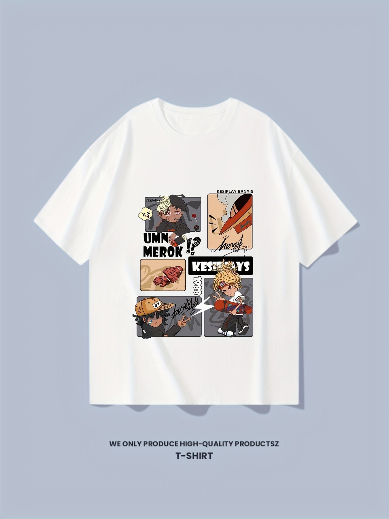 Skater Boy Print Men's Graphic T-shirt