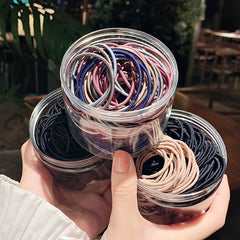 100pcs Elastic Hair Bands Rubber Hair Ties Hair Bands