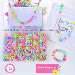 DIY Bead Stringing Toy Set for Bracelets & Necklaces with Bead Weaving Kit