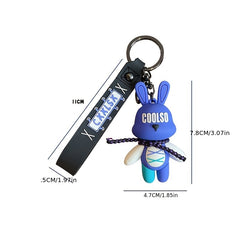 Violence Rabbit Keychain Pendant For Men Cartoon Toy Bag Accessories
