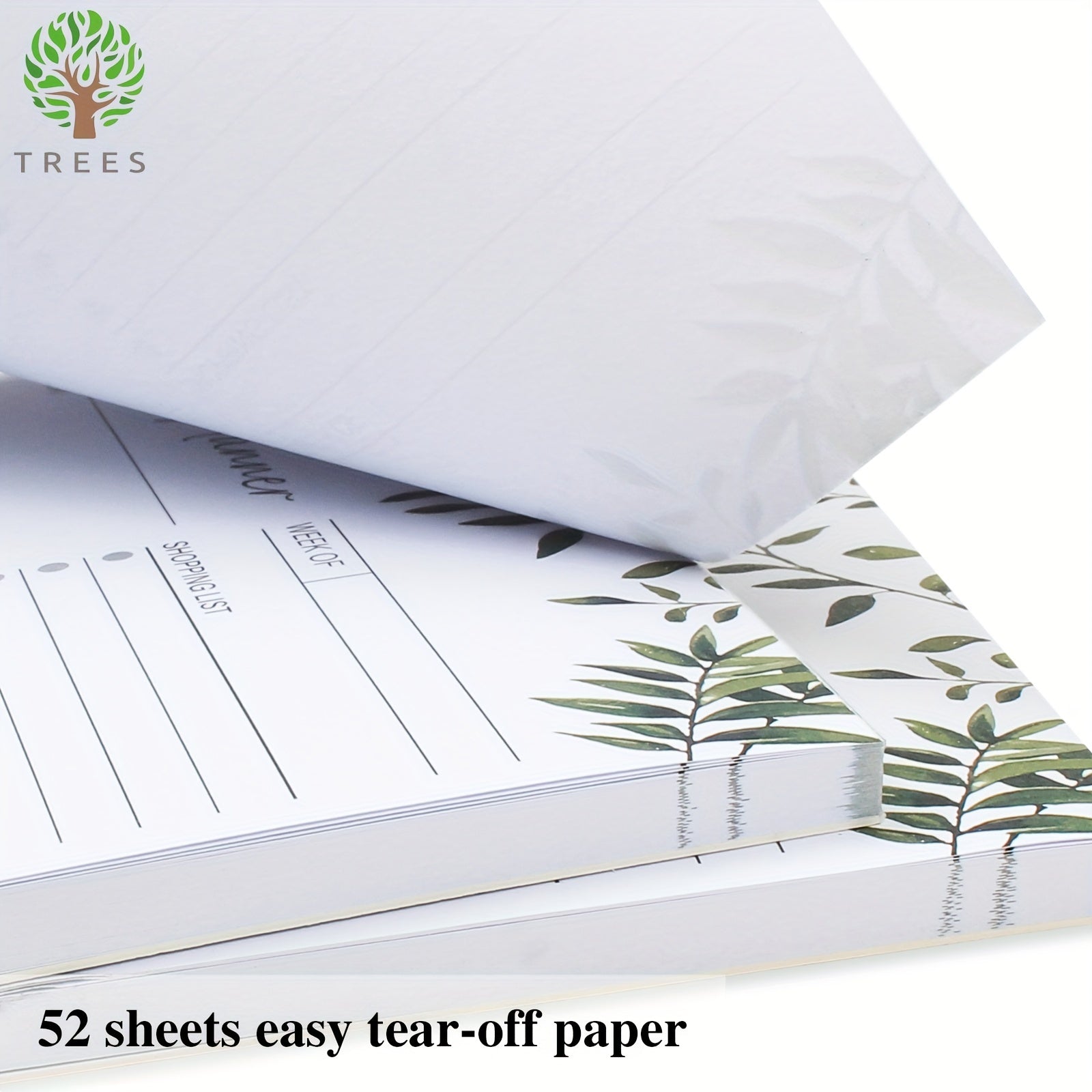 Trees Magnetic Weekly Meal Planner 52 Tear Off Sheets