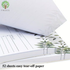 Trees Magnetic Weekly Meal Planner 52 Tear Off Sheets