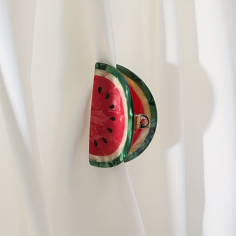 Watermelon Shape Hair Claw Large Shark Claw Ponytail Holder Hair Accessories