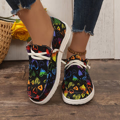 Heart Pattern Skate Shoes for Women