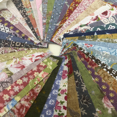 50pcs Dark Cotton Fabric Quilting Set for Clothing Sewing