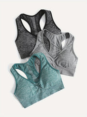 3pcs Racerback Sports Bras for Women