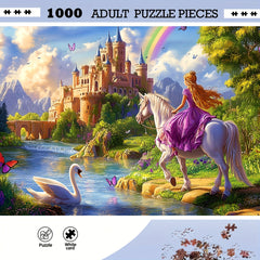 1000pc Expert Jigsaw Puzzle Castle Landscape Princess Horse Swans 14.69x10.24