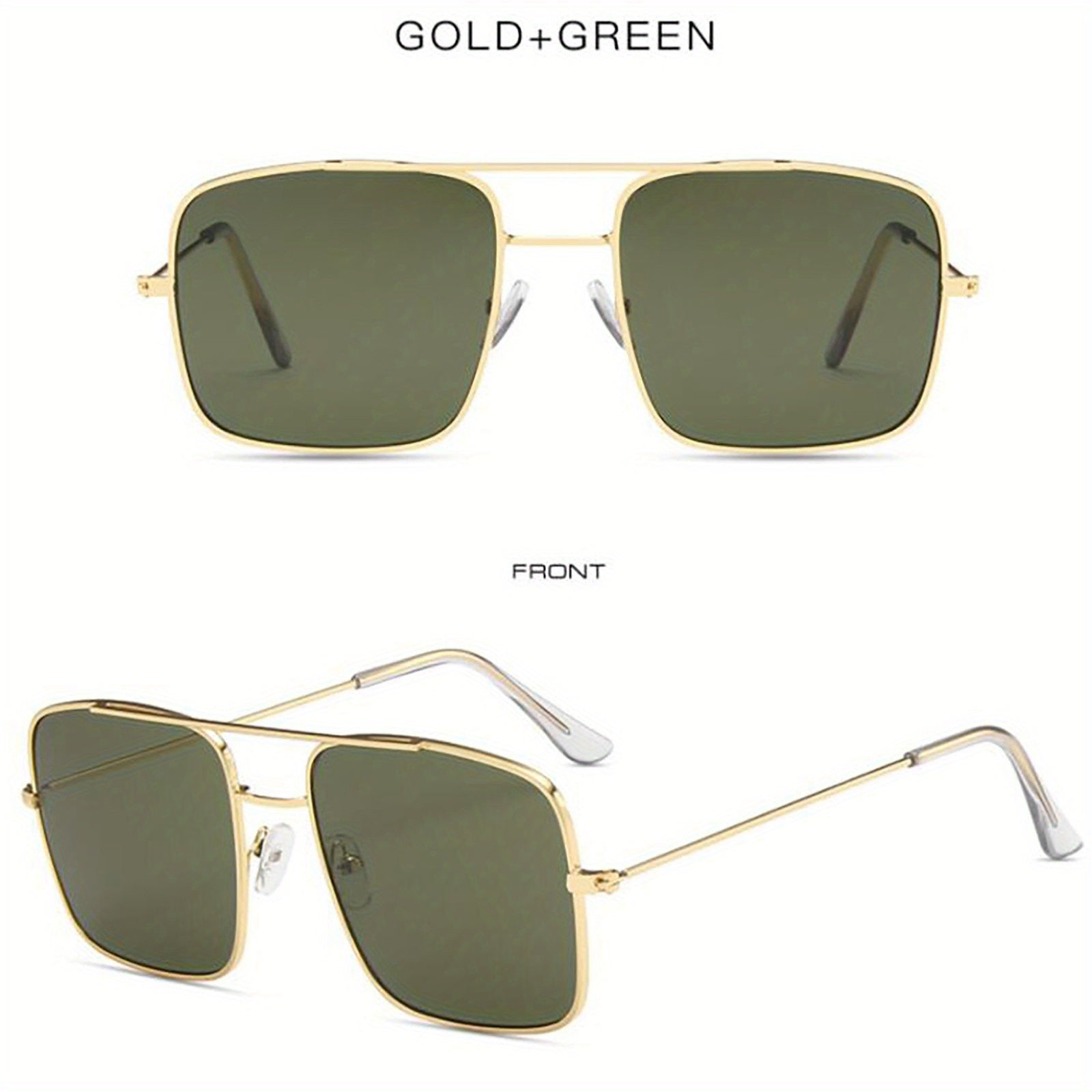 Metal Square Sunglasses UV400 Sun Shades Men Women
