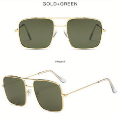 Metal Square Sunglasses UV400 Sun Shades Men Women