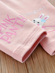 Bunny Print Leggings for Toddler Girls Slim Fit Stretch Pants