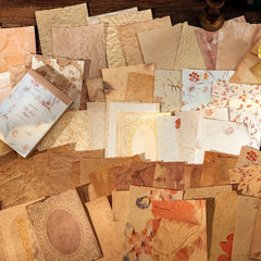 100pcs Vintage Private Collection Series Background Paper Pack