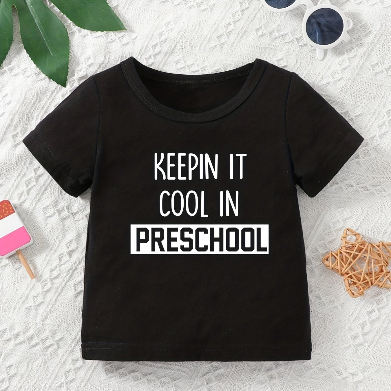 Baby Casual Keepin It In Preschool Round Neck T shirt For Summer