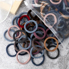 60pcs Elastic Rubber Band Hair Accessories For Women Girls