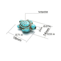 20pcs Turquoise Turtle Beads DIY Gift for Boys & Girls