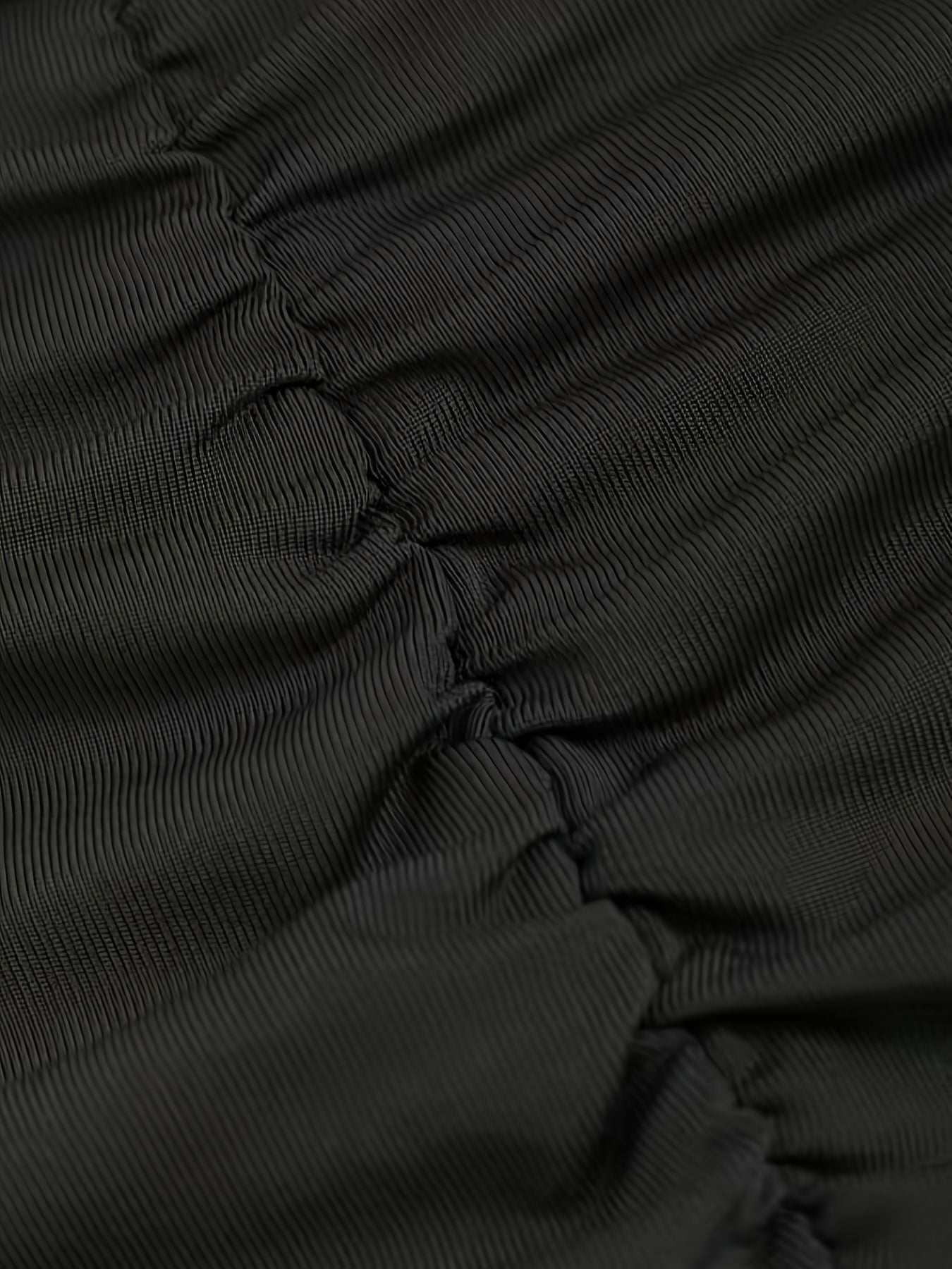  Solid Ruched Maxi Mermaid Skirt