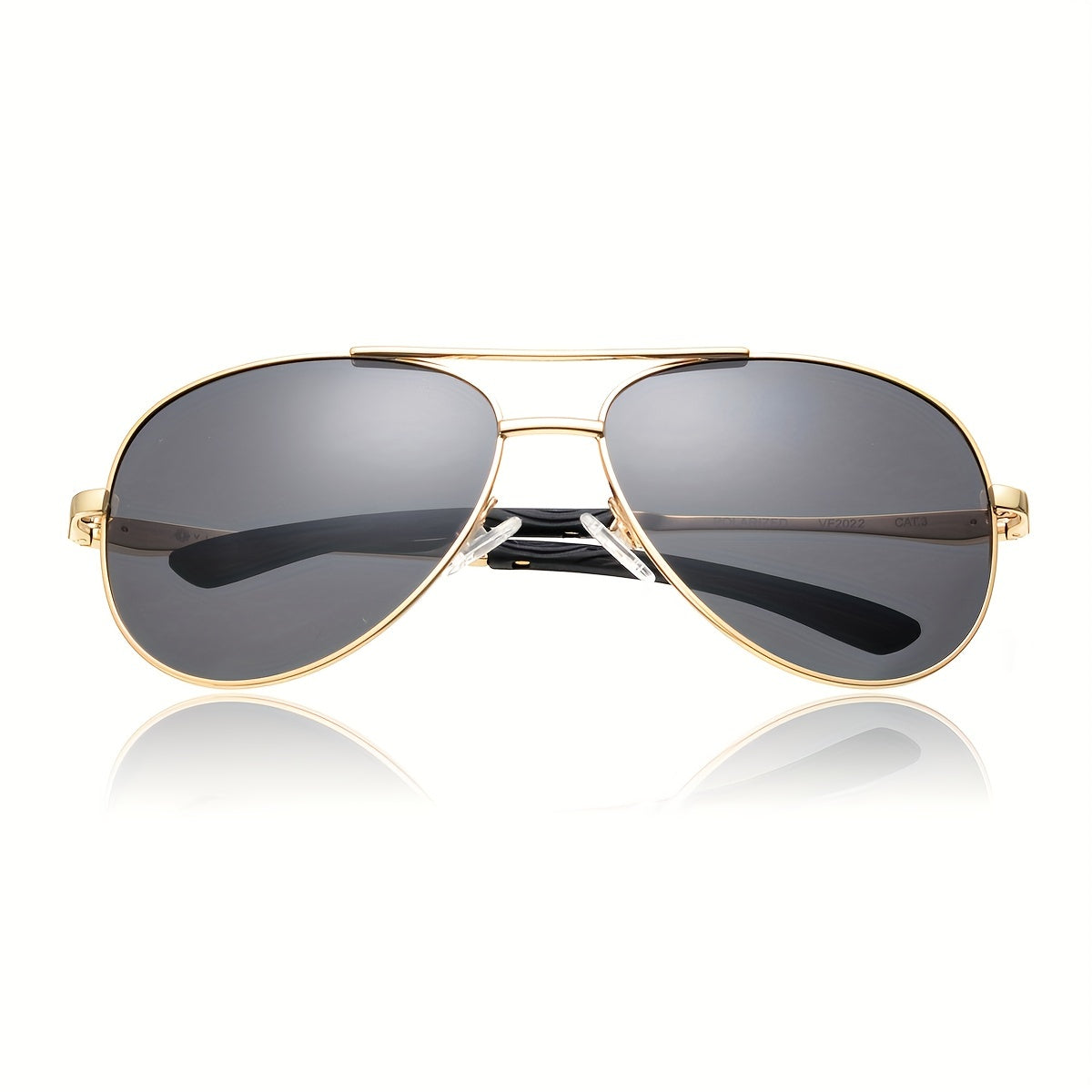 OUWEN Aviator Sunglasses Men Metal Frame UV Protection Gray Lens
