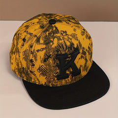 Classic Punk Hip Hop Baseball Cap Vintage Graffiti Print Adjustable Snapback