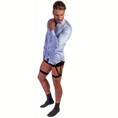 2pcs Shirt Clip Leg Style Garter Belt Anti Wrinkle Anti Slip Circular