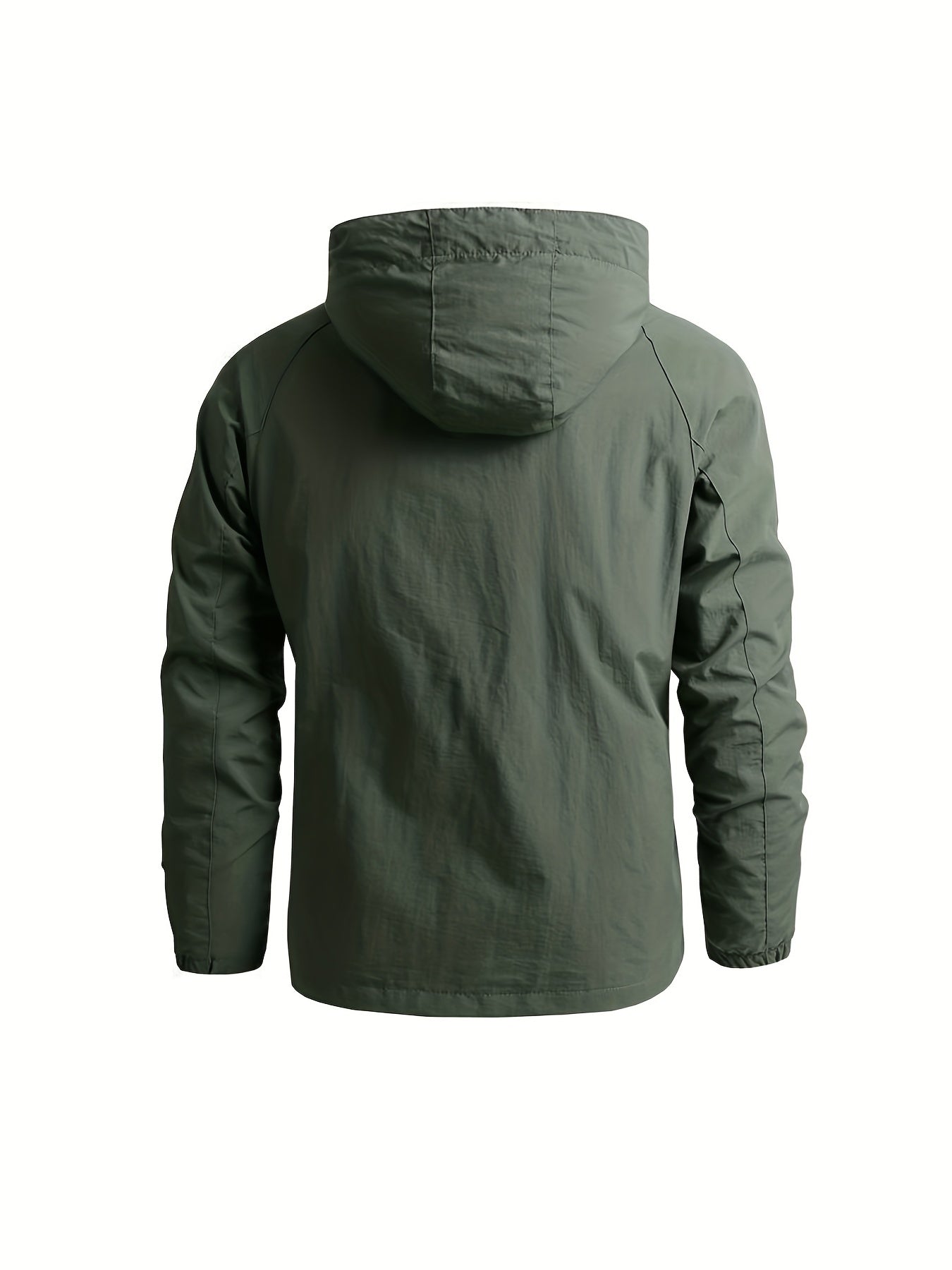 Men's Waterproof Windproof Hooded Jacket Zipper Windbreaker