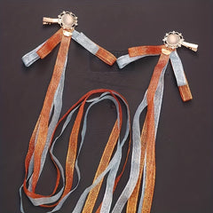 Vintage Hair Clip with Long Streamer Ribbon Hair Accessories